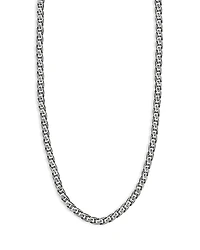 Milanesi And Co Men's Sterling Silver Oxidized Mariner Link Chain Necklace