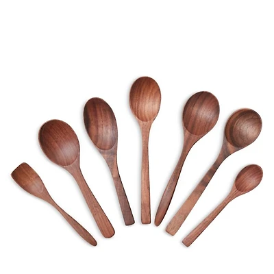 7 Pc Wooden Little Spoon Set