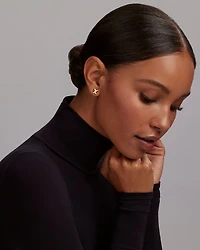 18K Yellow Gold Embrace Diamond X Stud Earrings