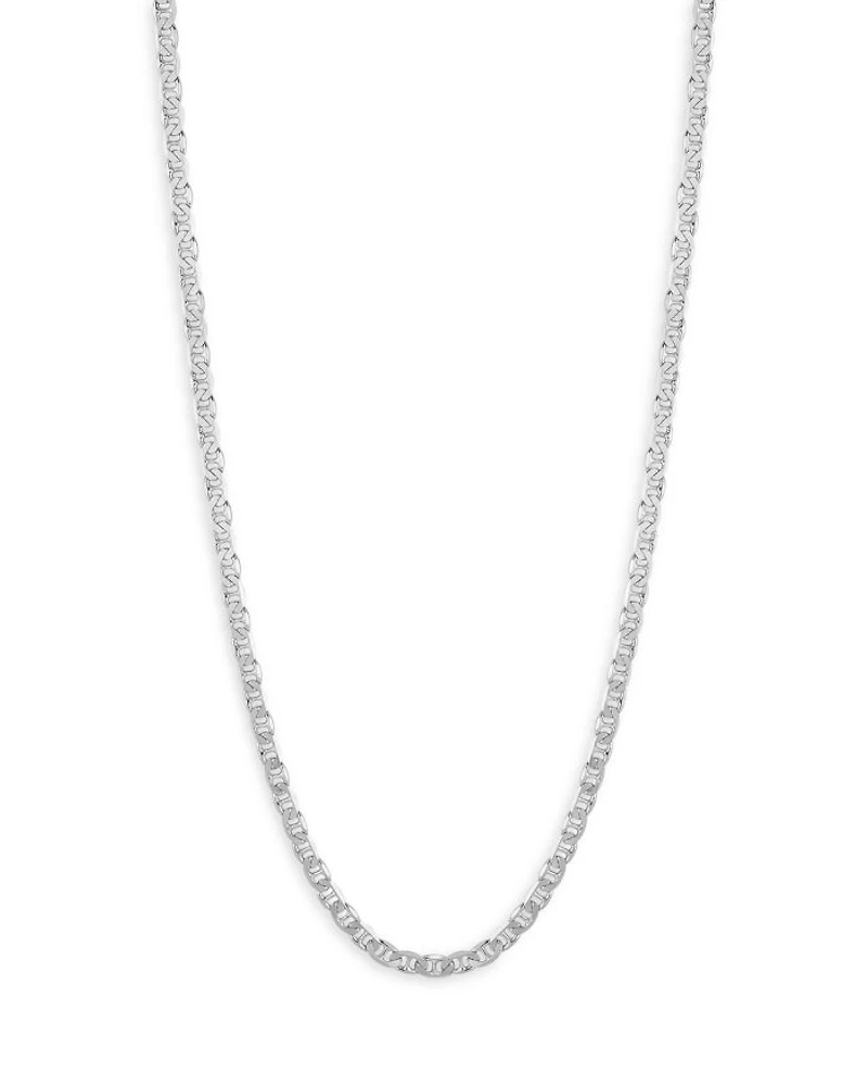 Sterling Silver 6mm Mariner Link Chain Necklace