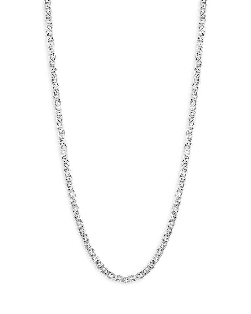 Milanesi And Co Sterling Silver 6mm Mariner Link Chain Necklace, 24