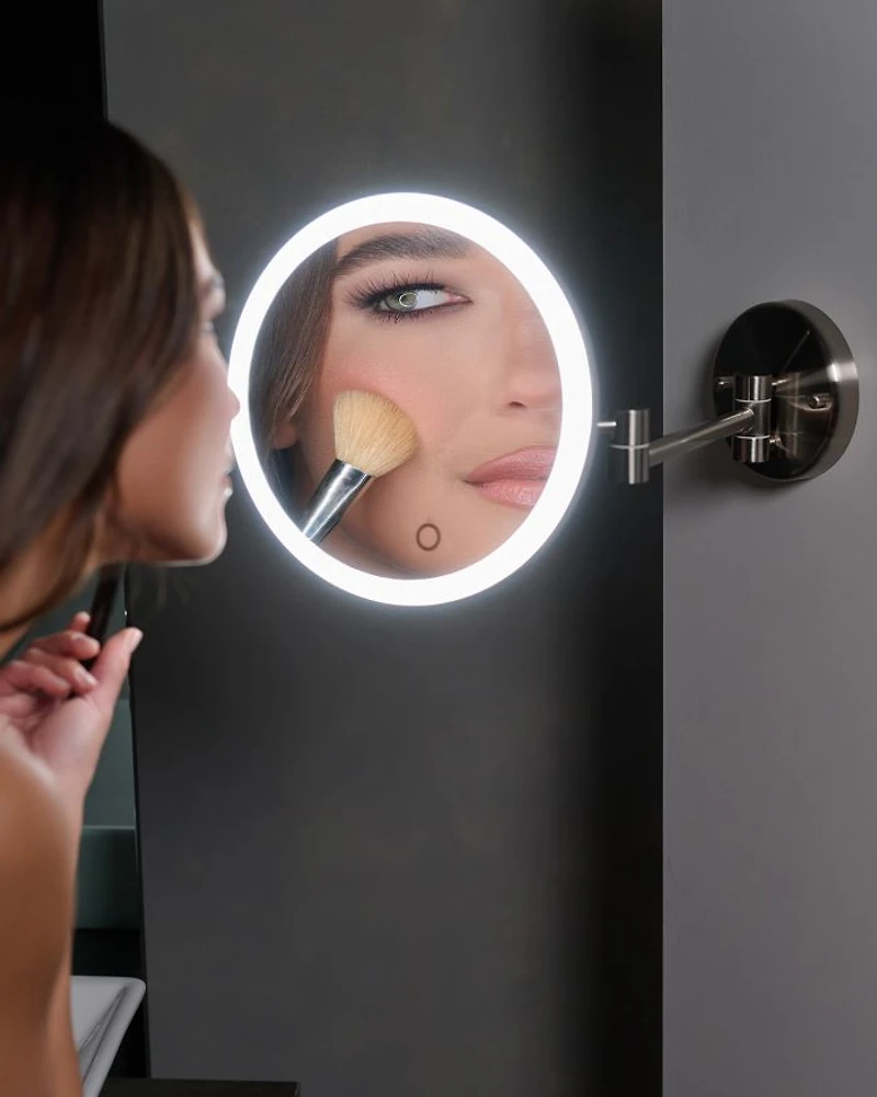 Magnified Rechargeable Wall Mirror