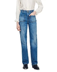 Sandro Moore High Rise Flare Jeans