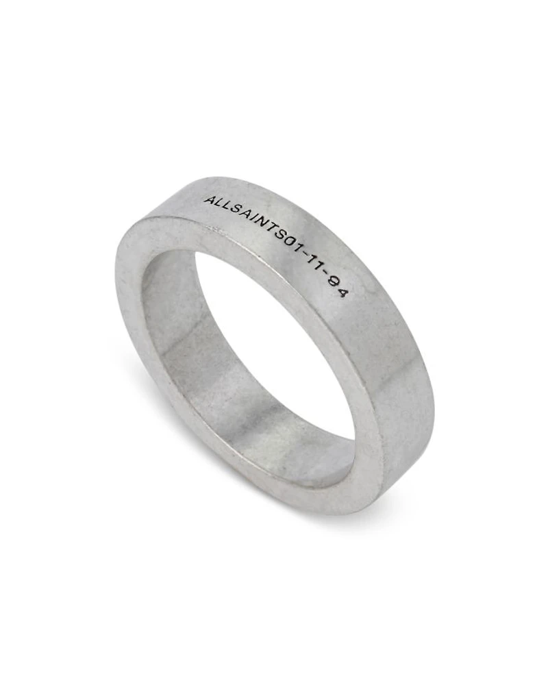 Logo Band Ring Sterling Silver