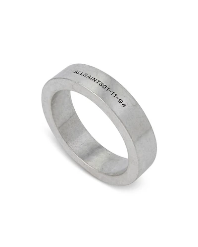Logo Band Ring Sterling Silver