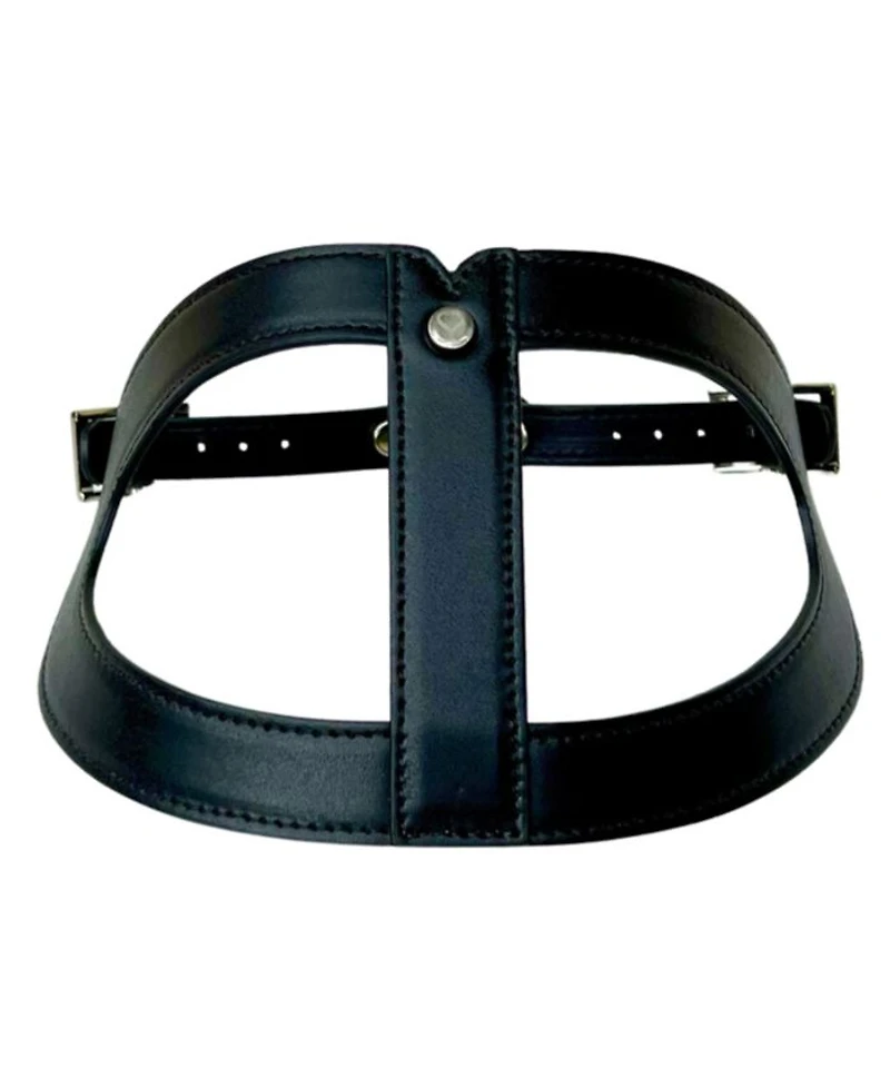Black Leather Adjustable Dog Harness