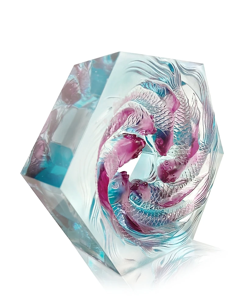 Liuli Roiling Waters Koi Sculpture