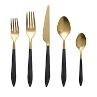 Vietri Ares Oro & Black Five-Piece Place Setting Set of 4