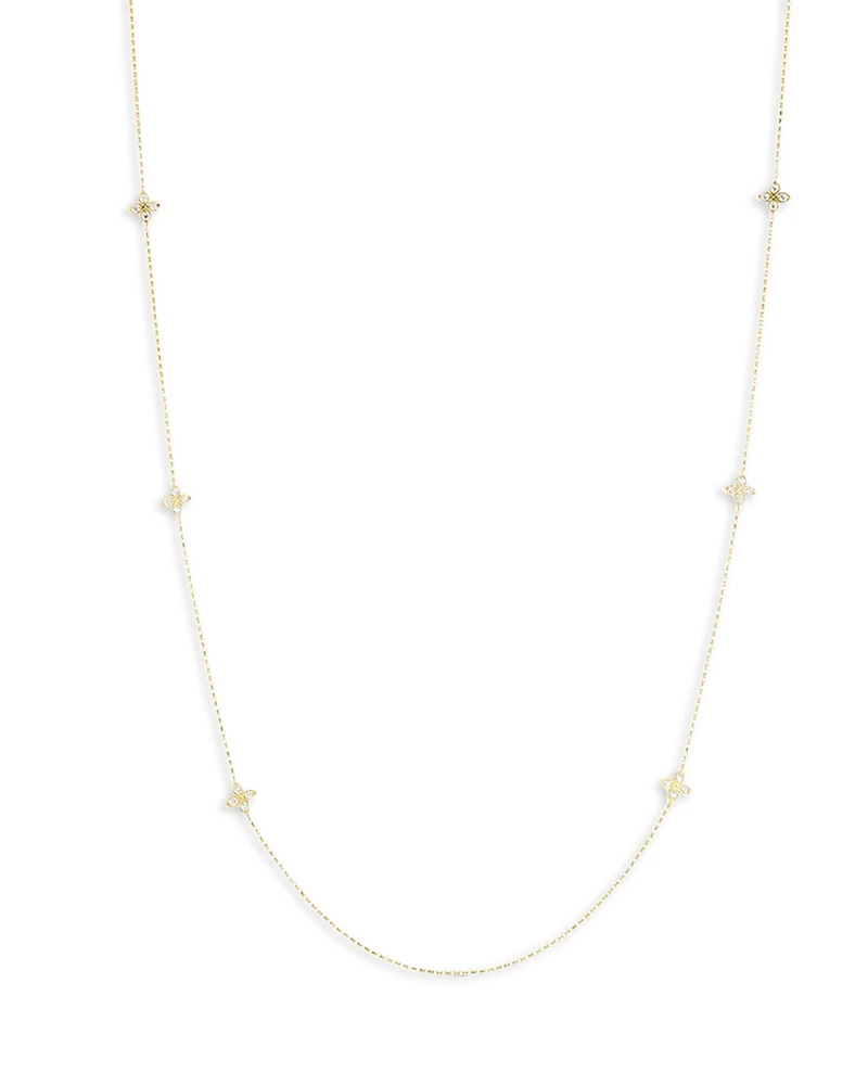 Roberto Coin 18K Yellow Gold Verona Love by the Inch Diamond Necklace, 0.49 tcw