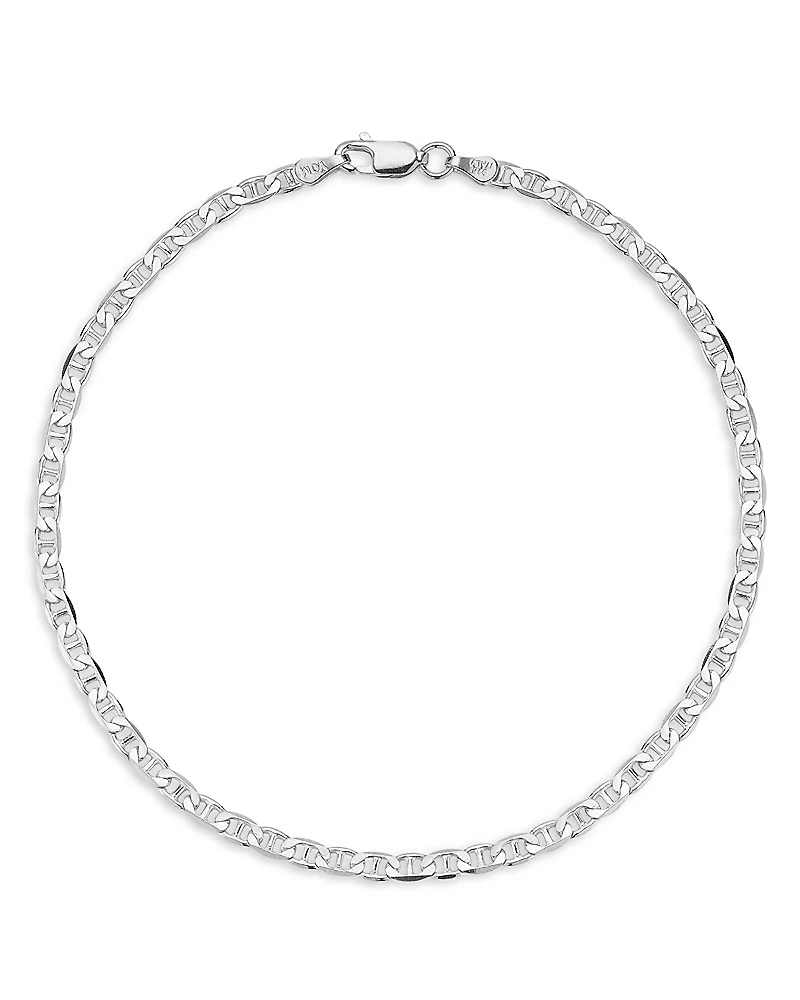 Milanesi And Co Sterling Silver 3mm Mariner Link Chain Bracelet