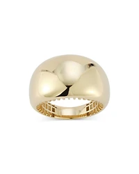 14K Yellow Gold Wide Polished Dome Ring