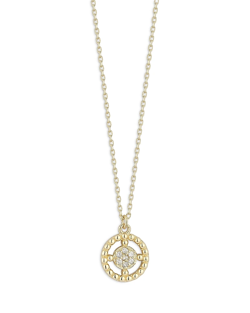 Alberto Amati 14K Yellow Gold Diamond Circle Necklace, 16-17