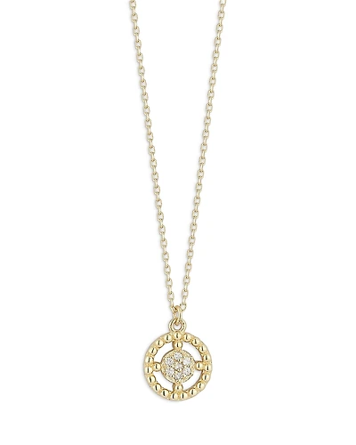 Alberto Amati 14K Yellow Gold Diamond Circle Necklace, 16-17
