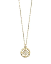 Alberto Amati 14K Yellow Gold Diamond Circle Necklace, 16-17