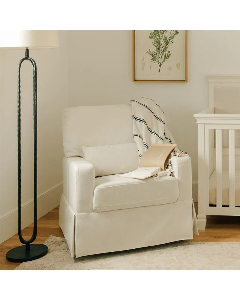 Crawford Pillowback Comfort Swivel Glider in Water Repellent & Stain Resistant Performance Fabric