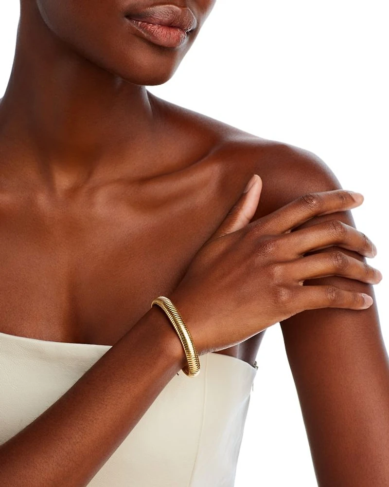 14K Yellow Gold Tubogas Wide Link Bracelet