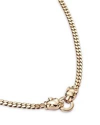 14K Yellow Gold Emerald Eye Panther Collar Necklace, 17"