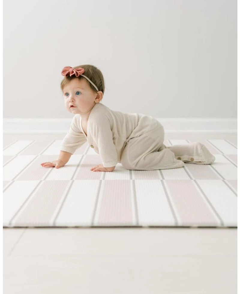 Reversible Baby Playmat - Antelope + Stripe Design – Soft, Non-Toxic Foam – Waterproof, Easy to Clean