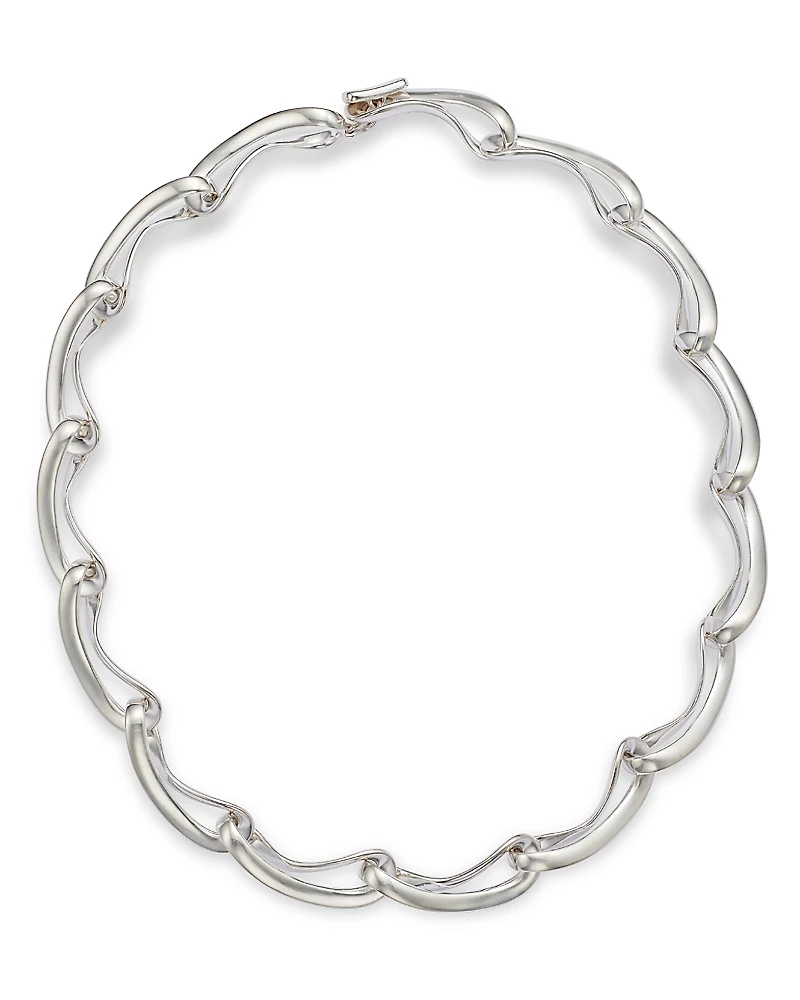 Georg Jensen Sterling Silver Infinity Link Collar Necklace, 16.93