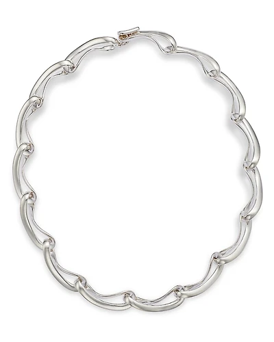 Georg Jensen Sterling Silver Infinity Link Collar Necklace, 16.93