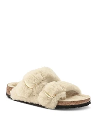 Birkenstock Women's Arizona Big Buckle Shearling Slide Sandals