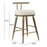 Juniper Velvet Barstool