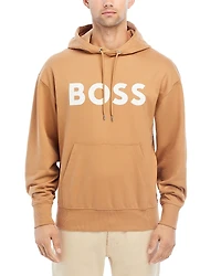 Boss Sullivan Cotton Logo Print Regular Fit Hoodie
