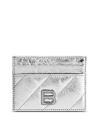 Balenciaga Crush Card Holder Metallized Quilted