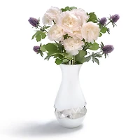 Oro Vase White and Silver