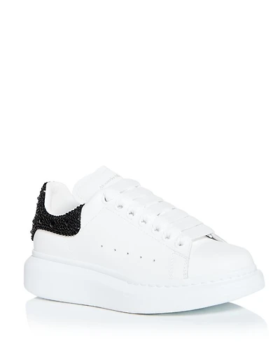 Women's Oversized Crystal Embellished Heel Sneakers