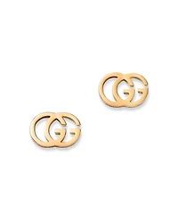 Gucci 18K Yellow Gold Running G Stud Earrings