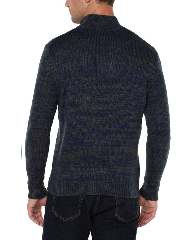 Four Button Mock Neck Sweater