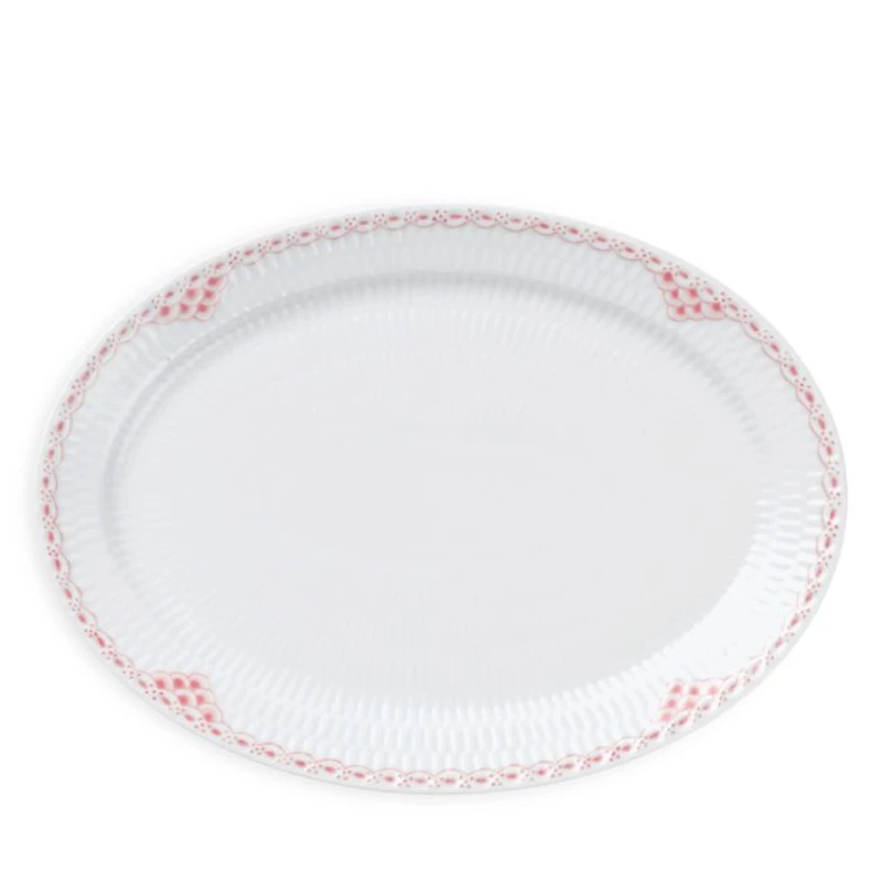 Coral Lace Oval Dish