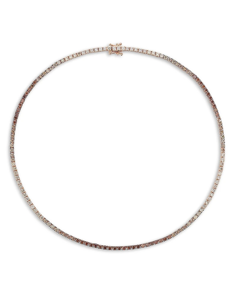 Bloomingdale's Fine Collection Brown Ombre Diamond Choker Tennis Necklace