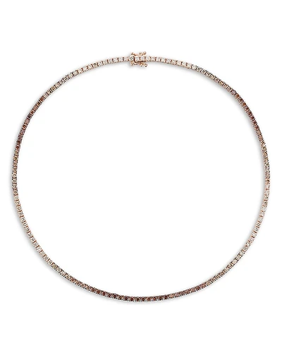 Bloomingdale's Fine Collection Brown Ombre Diamond Choker Tennis Necklace