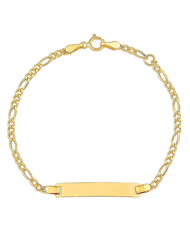 Bloomingdale's Fine Collection Children's Figaro Rectangular Id Bracelet