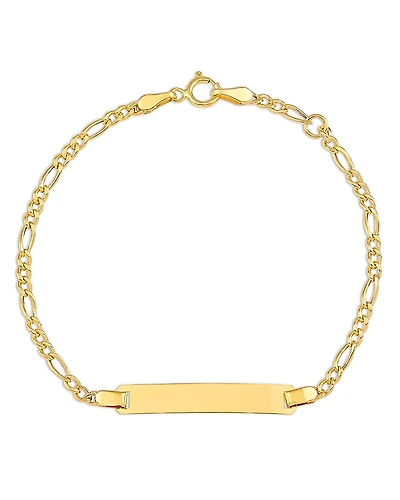 Bloomingdale's Fine Collection Children's Figaro Rectangular Id Bracelet
