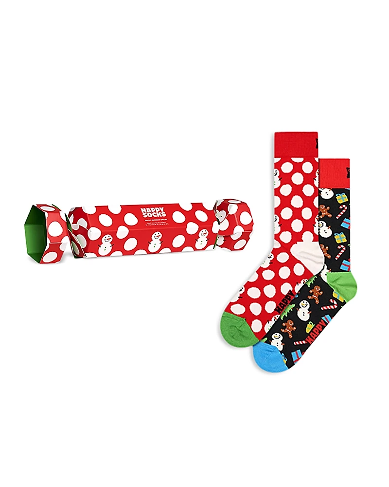 Happy Socks Big Dot Snowman Sock Gift Set