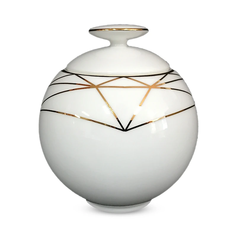 Prouna Gem Cut Gold Covered Sugar Bowl