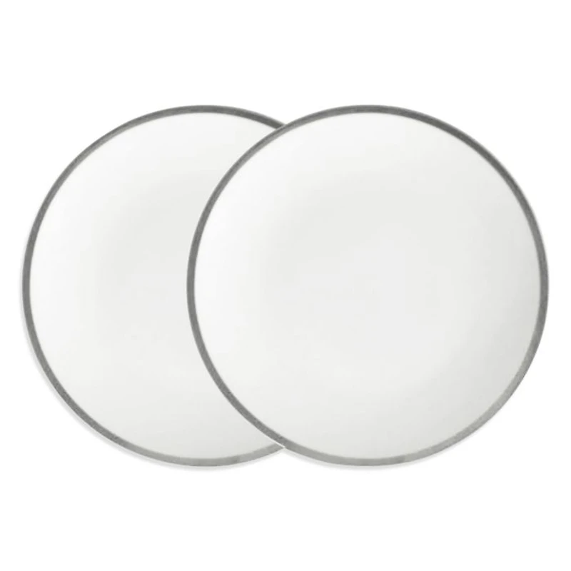 Platinum Edge Salad/Dessert Plate, Set of 2