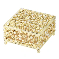 Olivia Riegel Eleanor Gold Tone Crystal Embellished Box