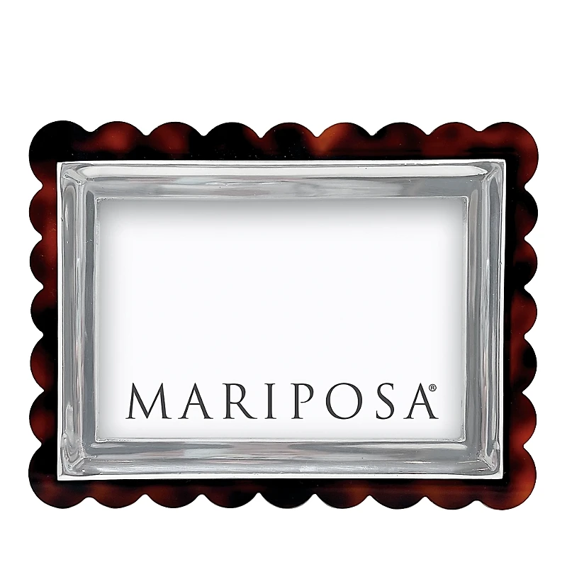 Mariposa Signature Tortoise Scalloped Frame, 4 x 6