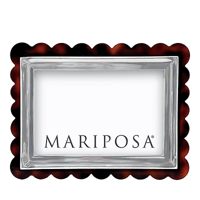 Mariposa Signature Tortoise Scalloped Frame, 4 x 6