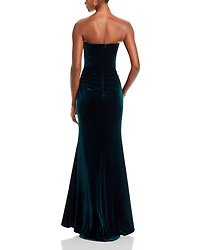 Velvet Strapless Gown - Exclusive