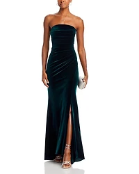 Velvet Strapless Gown - Exclusive