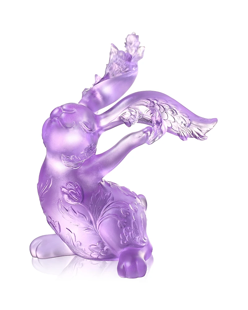Liuli Spring Breeze Felicitous Rabbit Crystal Figure