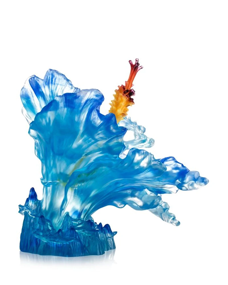 Cloudy Peaks Alight Crystal Figure
