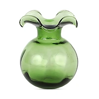 Vietri Hibiscus Glass Dark Green Bud Vase