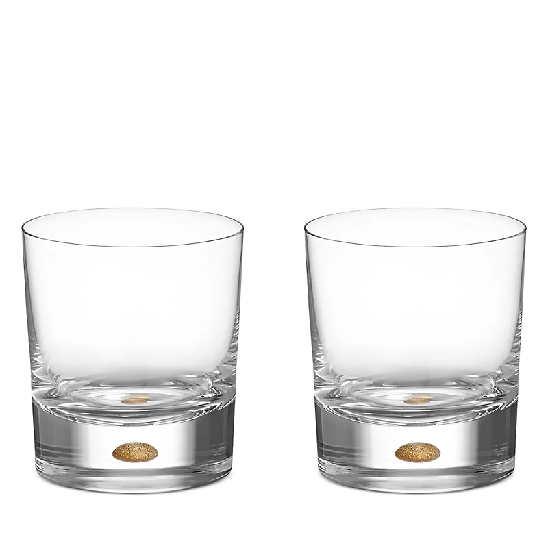 Orrefors Intermezzo Gold Old Fashion Glass, Set of 2 - Exclusive