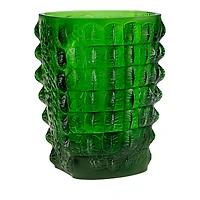 Lalique Crocodile Vase, Amazon Green